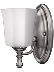 Shelly Single Sconce with Opal Glass Shade